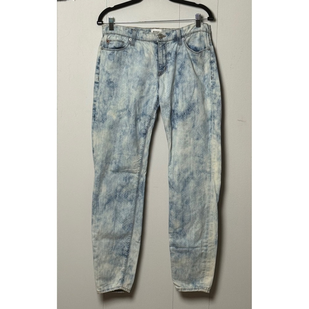 Hudson Women's Nico Midrise Super Skinny Jeans Acid Wash Blue Sz 29 Made in USA